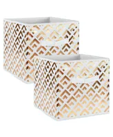 Design Imports Non-woven Polyester Cube Double Diamond Square Set of 2