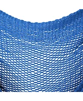 Caribbean-Style Hanging Rope Hammock Chair Swing with Adjustable Stand