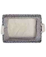 Design Imports Polyethylene Coated Cotton Polyester Laundry Bin Lattice Rectangle Large Set of 2