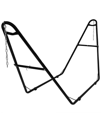 Universal Double Hammock Stand Only - 550-Pound Capacity Heavy-Duty for Outside Fits 9 to 14 Foot Hammocks Green