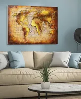 Empire Art Direct Globe Mixed Media Iron Hand Painted Dimensional Wall Art, 32" x 48" x 2"