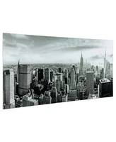 Empire Art Direct My New York Frameless Free Floating Tempered Art Glass Wall Art by Ead Art Coop, 36" x 72" x 0.2"
