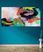 Empire Art Direct Colorful Frameless Free Floating Tempered Art Glass Abstract Wall Art by Ead Art Coop, 36" x 72" x 0.2"