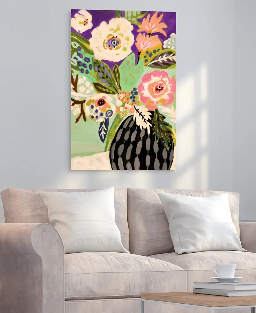 Empire Art Direct Fresh Flowers in Vase I Frameless Free Floating Tempered Art Glass Wall Art by Ead Art Coop