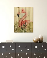 Empire Art Direct Watercolor Flamingo Composition Ii Arte de Legno Digital Print on Solid Wood Wall Art, 24" x 18" x 1.5"