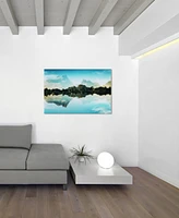 Empire Art Direct Quiet Waters Frameless Free Floating Tempered Glass Panel Graphic Wall Art, 32" x 48" x 0.2"