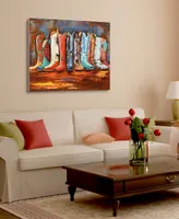 Empire Art Cowboy's Boots Mixed Media Iron Hand Painted Dimensional Wall Art, 30" x 40" x 2.4"