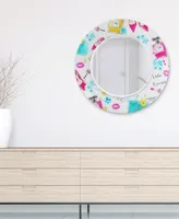 Empire Art Direct Beautiful Round Beveled Wall Mirror on Free Floating Reverse Printed Tempered Art Glass, 36" x 36" x 0.4"