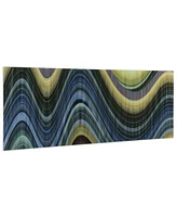 Empire Art Direct Rumba Abstract 2 Frameless Free Floating Tempered Glass Panel Graphic Abstract Wall Art, 63" x 24" x 0.2"