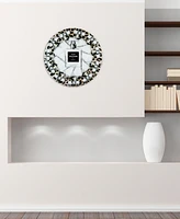 Empire Art Direct Haute Couture Frameless Free Floating Tempered Glass Round Graphic Wall Art, 20" x 20" x 0.2"