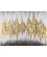 Empire Art Direct Gold Frequency Textured Metallic Hand Painted Wall Art by Martin Edwards, 30" x 40" x 1.5"