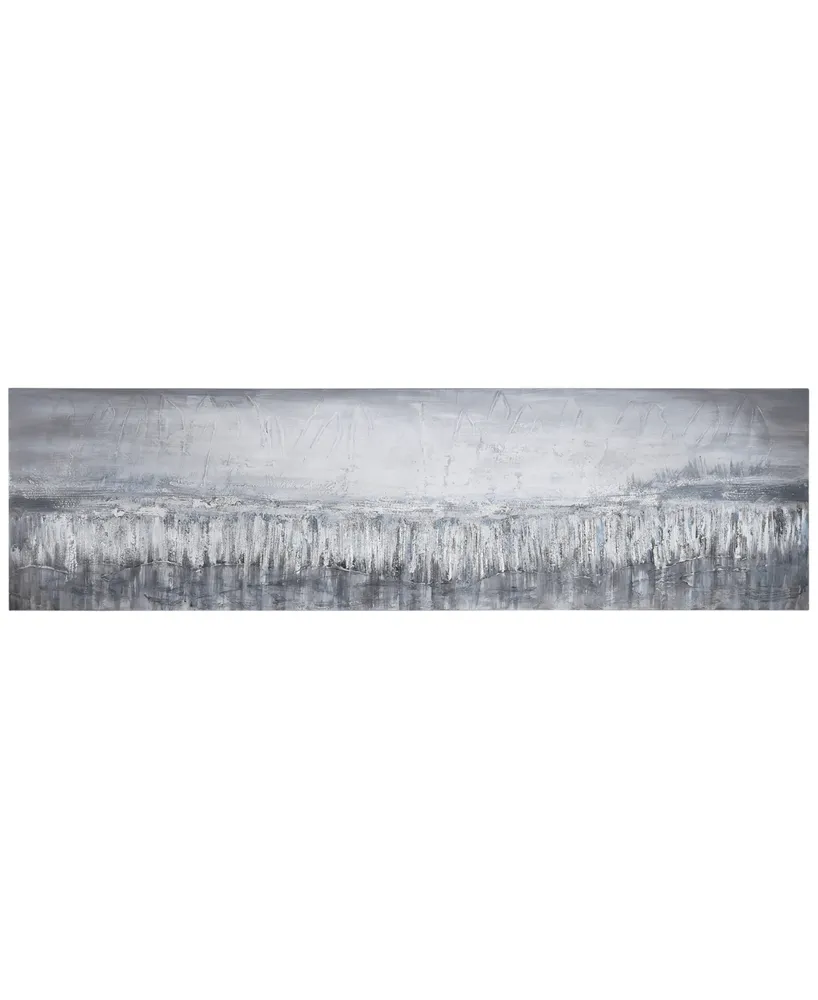 Empire Art Direct Silver Dust Textured Metallic Hand Painted Wall Art by Martin Edwards, 20" x 72" x 1.5"