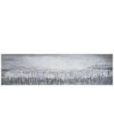 Empire Art Direct Silver Dust Textured Metallic Hand Painted Wall Art by Martin Edwards, 20" x 72" x 1.5"