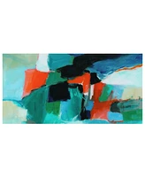 Empire Art Direct Color Splash Frameless Free Floating Tempered Art Glass Abstract Wall Art by Ead Art Coop, 72" x 36" x 0.2"