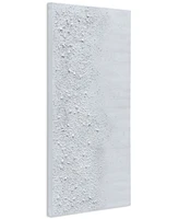 Empire Art Direct White Snow A Textured Metallic Hand Painted Wall Art by Martin Edwards, 24" x 48" x 1.5"