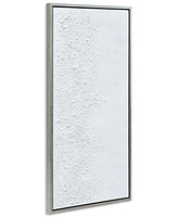 Empire Art Direct White Snow B Textured Metallic Hand Painted Wall Art by Martin Edwards, 24" x 48" x 1.5"