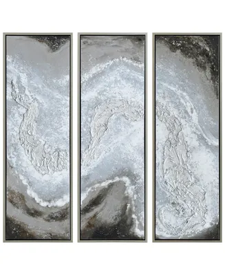 Empire Art Direct Iced Textured Metallic Hand Painted Wall Art Set by Martin Edwards, 60" x 20" x 1.5"