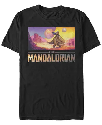 Fifth Sun Star Wars The Mandalorian Dreamscape Journey Short Sleeve Men's T-shirt