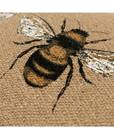 Rizzy Home Bees Polyester Filled Decorative Pillow, 14" x 26"