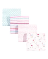 Hudson Baby Infant Girl Cotton Flannel Receiving