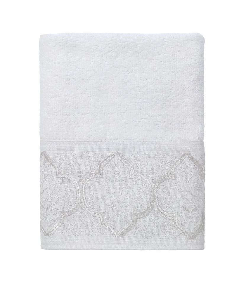 Avanti Scottsdale Scroll Border Cotton Washcloth, 13" x 13"