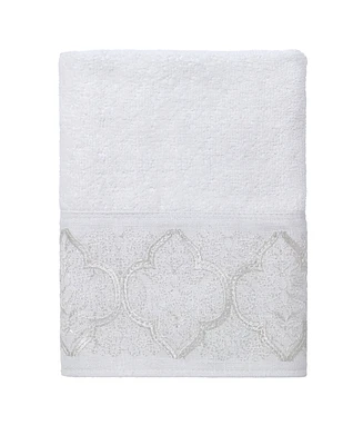 Avanti Scottsdale Scroll Border Cotton Washcloth, 13" x 13"