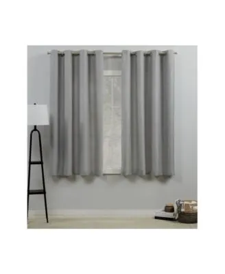 Exclusive Home Curtains Loha Linen Grommet Top Curtain Panel Pair