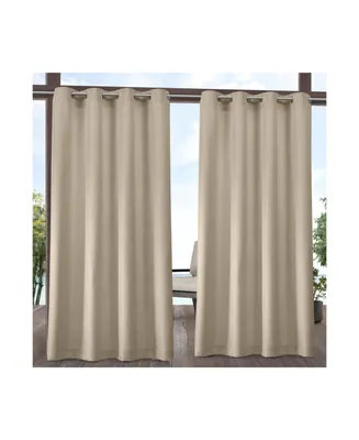 Exclusive Home Indoor/Outdoor Solid Cabana Grommet Top Curtain Panel Pair