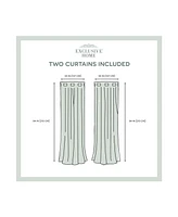 Exclusive Home Curtains Indoor - Outdoor Solid Cabana Grommet Top Curtain Panel Pair