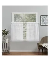 Exclusive Home Curtains Belgian Sheer Rod Pocket Tier Curtain Panel Pair Set Of 2