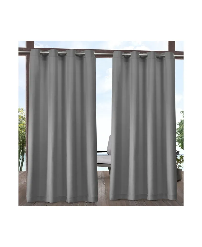 Exclusive Home Curtains Indoor - Outdoor Solid Cabana Grommet Top Curtain Panel Pair