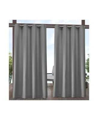 Exclusive Home Curtains Indoor - Outdoor Solid Cabana Grommet Top Curtain Panel Pair