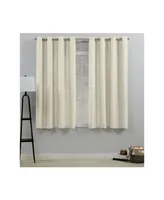 Exclusive Home Curtains Loha Linen Grommet Top Curtain Panel Pair