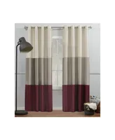 Exclusive Home Curtains Chateau Striped Grommet Top Curtain Panel Pair, 54" x 84"