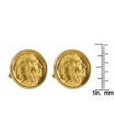 American Coin Treasures Gold-Layered 1913 First-Year-Of-Issue Buffalo Nickel Bezel Coin Cuff Links