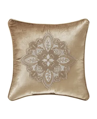 J Queen New York Sandstone Embellished Decorative Pillow, 18" x 18"