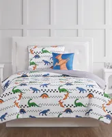 My World Dino Tracks Twin 3 Piece Quilt Set