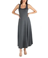 24seven Comfort Apparel Slim Fit A-Line Sleeveless Maxi Dress