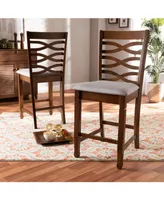 Furniture Lanier Modern and Contemporary Upholstered 2 Piece Counter Height Pub Chair Set