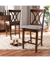 Furniture Reneau Modern and Contemporary Upholstered 2 Piece Counter Height Pub Chair Set
