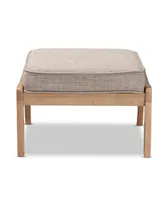 Furniture Sigrid Mid-Century Modern Upholstered Ottoman