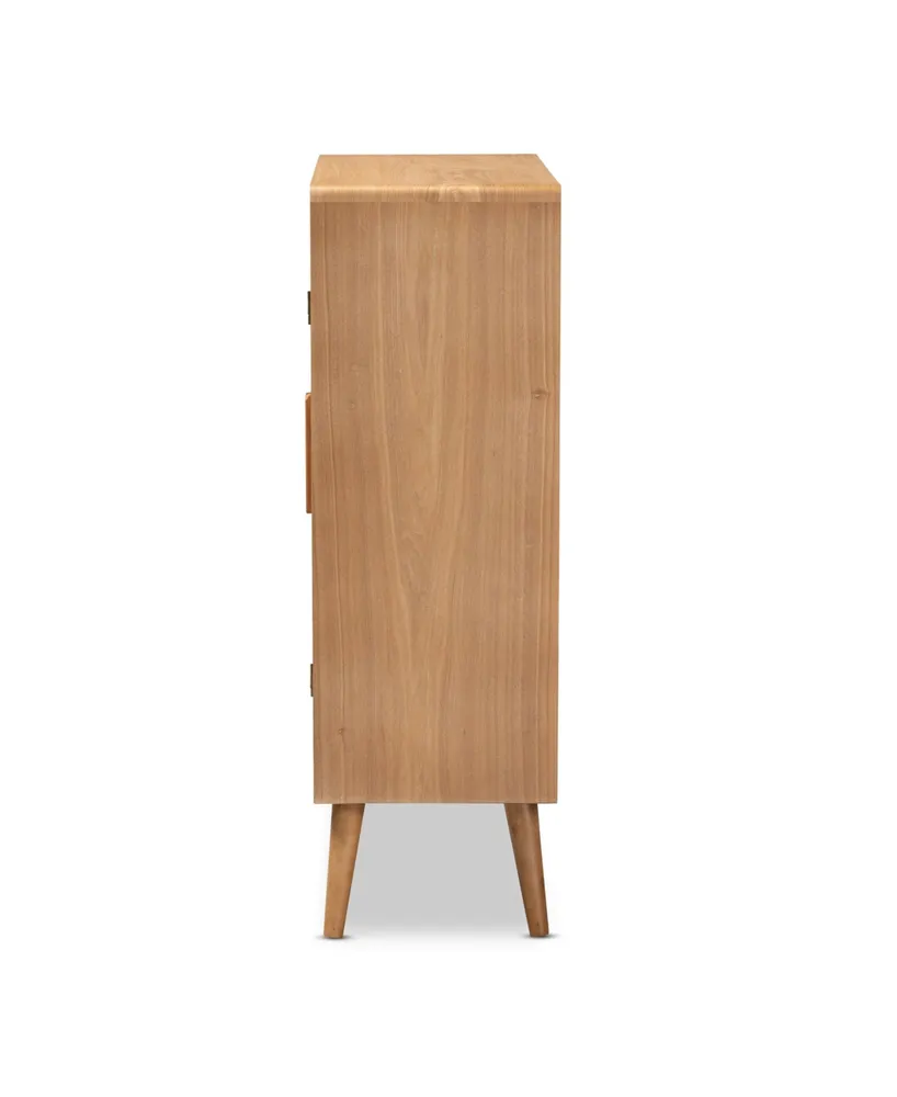 Furniture Alina Mid-Century Modern Finished 2 Door Accent Storage Cabinet