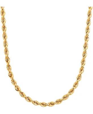 Men's Glitter Rope 24" Chain Necklace (4.5mm) in 14k Gold