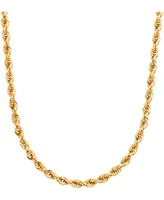 Men's Glitter Rope 24" Chain Necklace (4.5mm) in 14k Gold