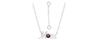 Giani Bernini Crystal Birth Month "Mom" Pendant Necklace Sterling Silver, 16" + 2" extender, Created for Macy's