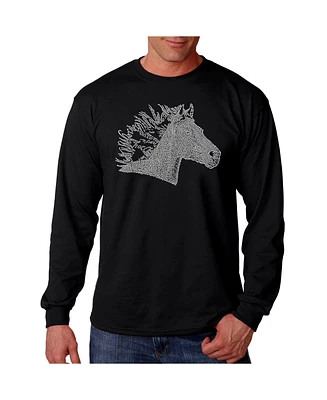 La Pop Art Men's Word - Horse Mane Long Sleeve T-Shirt
