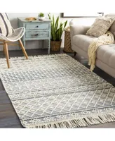 Closeout Surya Farmhouse Tassels Fts Denim Rug