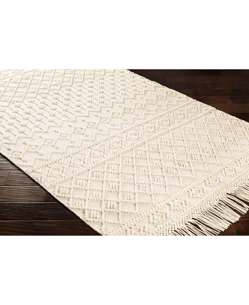 Livabliss Farmhouse Tassels Fts-2305 White 9' x 12' Area Rug