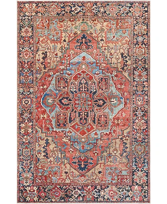 Livabliss Iris Irs-2310 Red 7'6" x 9'6" Area Rug