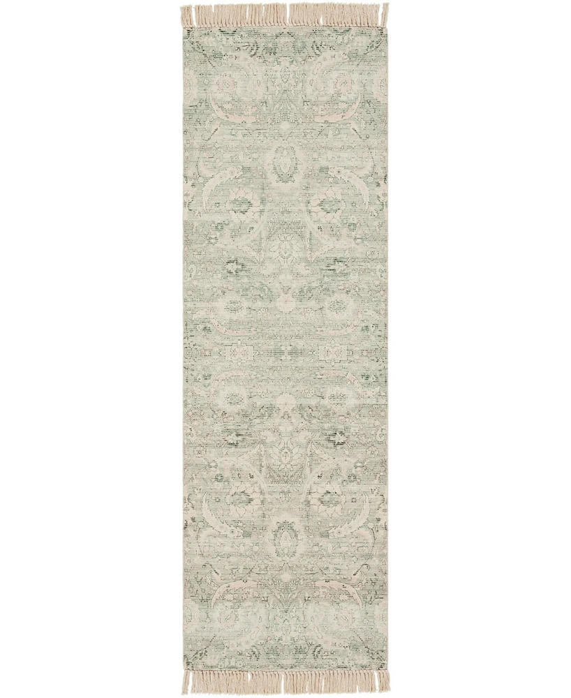 Livabliss Zainab Zai- Sage 2'6" x 8' Runner Area Rug